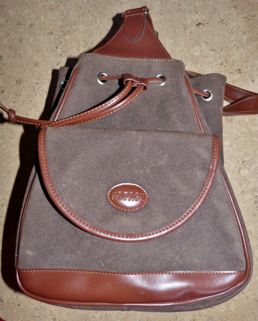 1-Riemen Rucksack, Rucksack braun, Leder, One-Shoulder