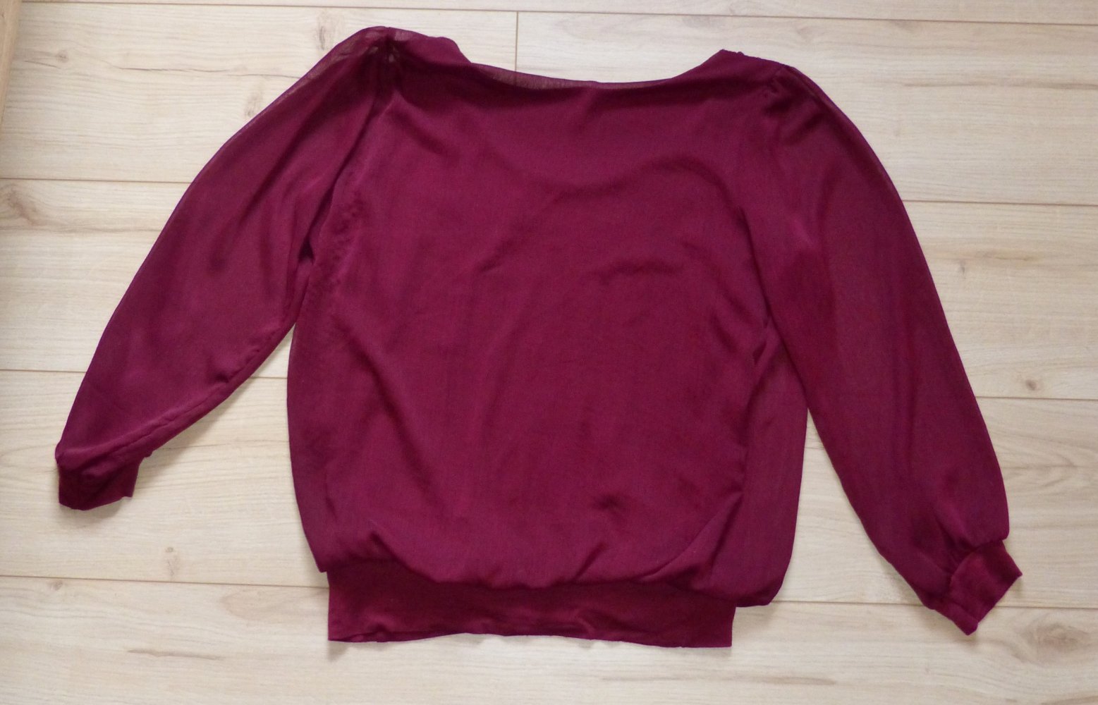 Langarm Bluse, Blusenshirt, dunkelrot Gr. 40/42