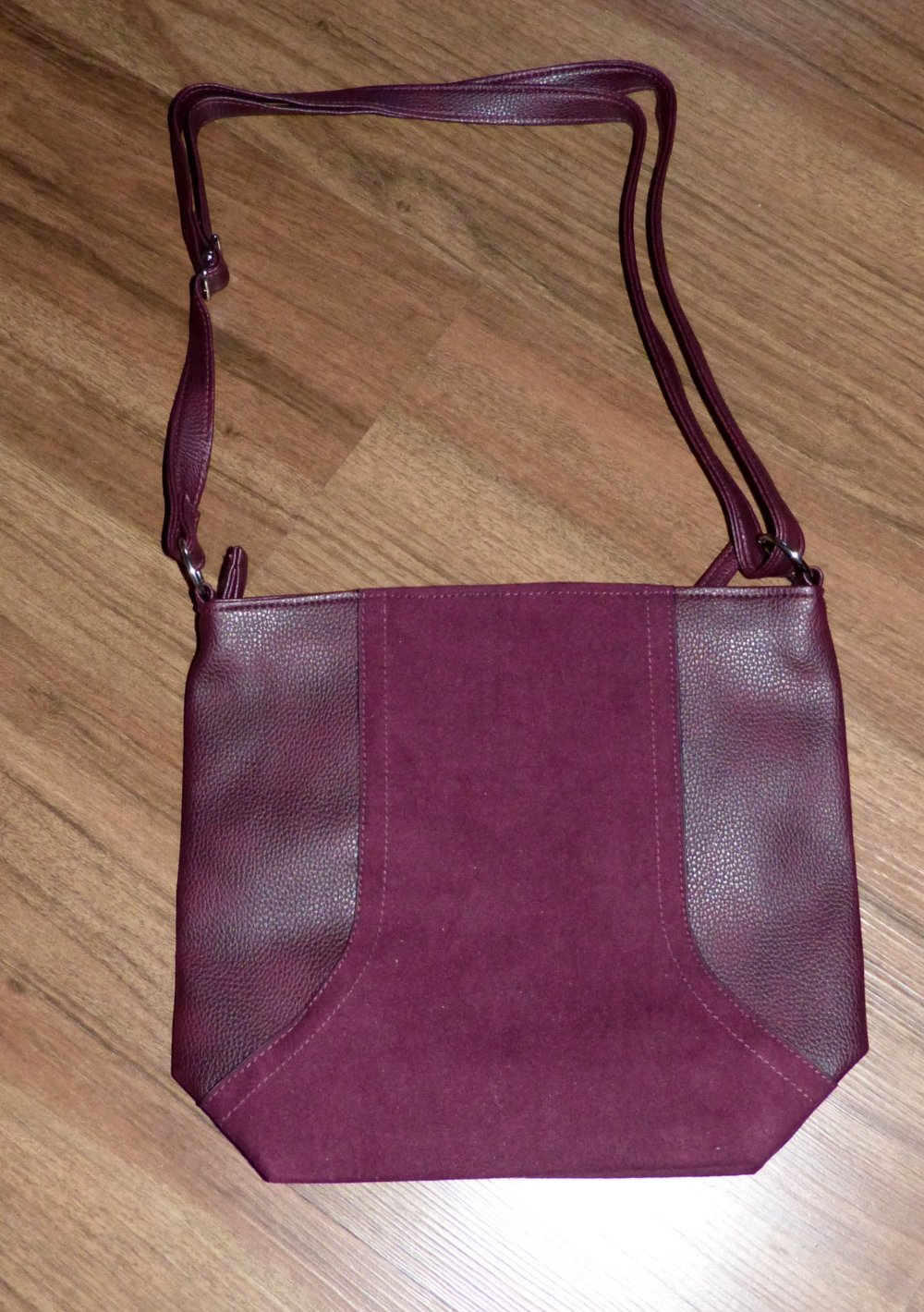 Handtasche, Umhängetasche burgunderrot/pflaume, Neu