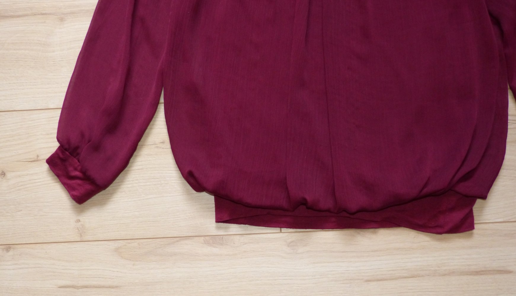 Langarm Bluse, Blusenshirt, dunkelrot Gr. 40/42