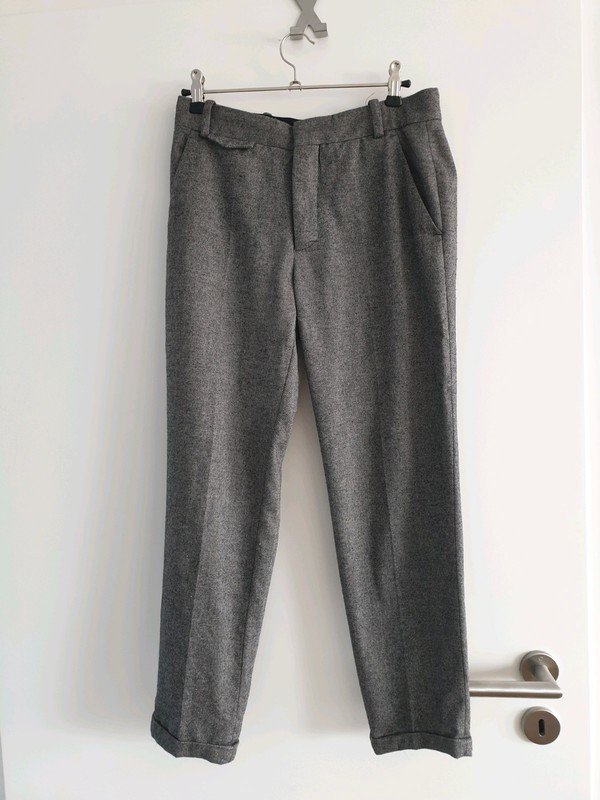 Zara Business Hose grau Stoffhose Business Look