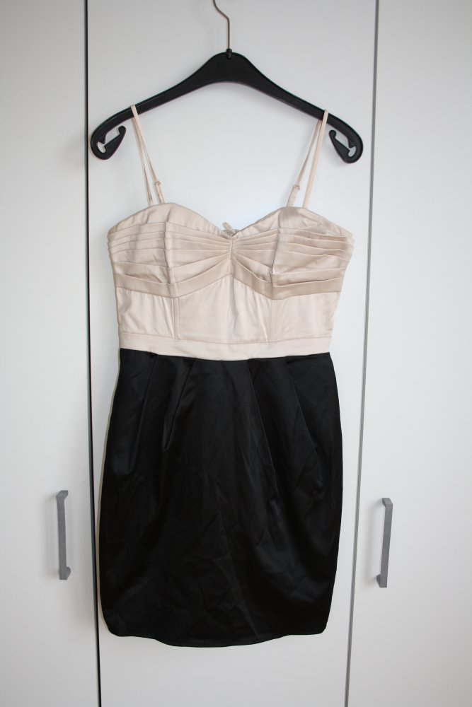 * Abendkleid Partykleid schwarz weiß creme H&M