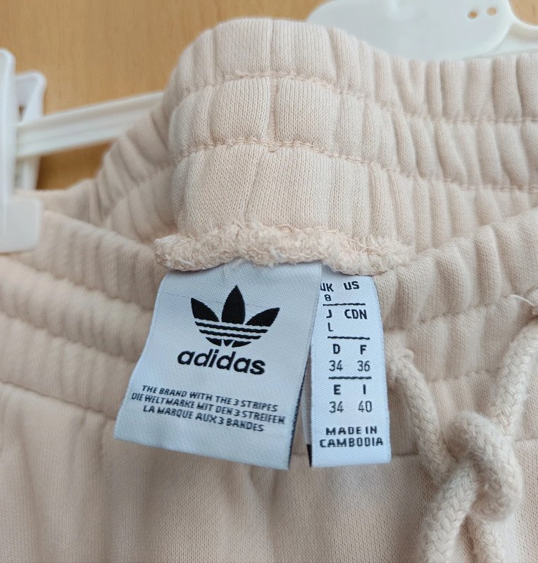 Adidas Set Trainingsanzug Jogginganzug Jogginghose Hoodie Pullover mit Kapuze beige gr. 34 XS,36 S NEU