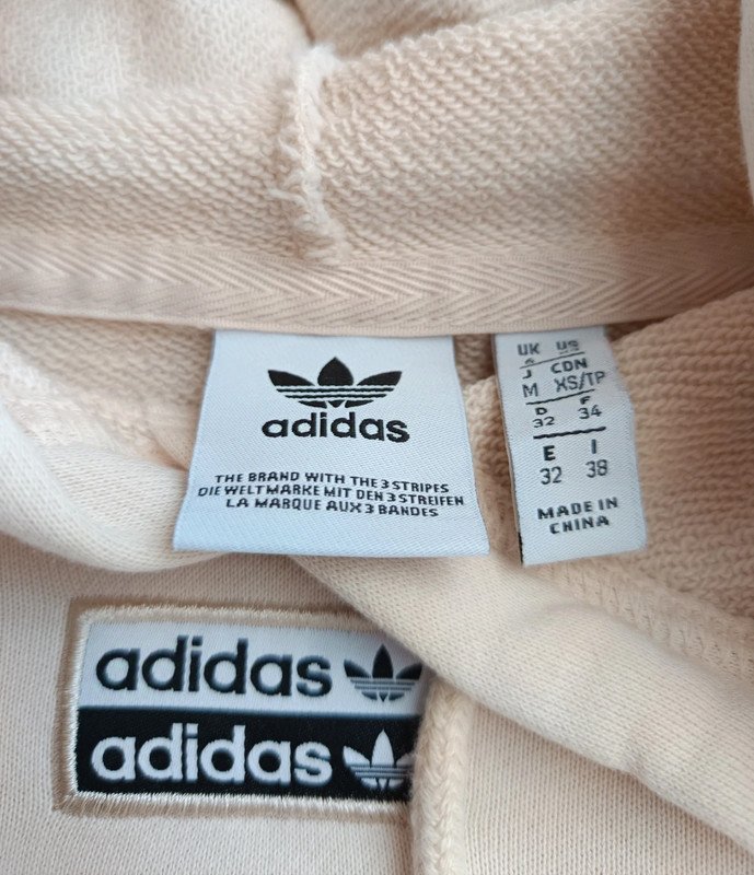 Adidas Set Trainingsanzug Jogginganzug Jogginghose Hoodie Pullover mit  Kapuze beige gr. 34 XS,36 S NEU
