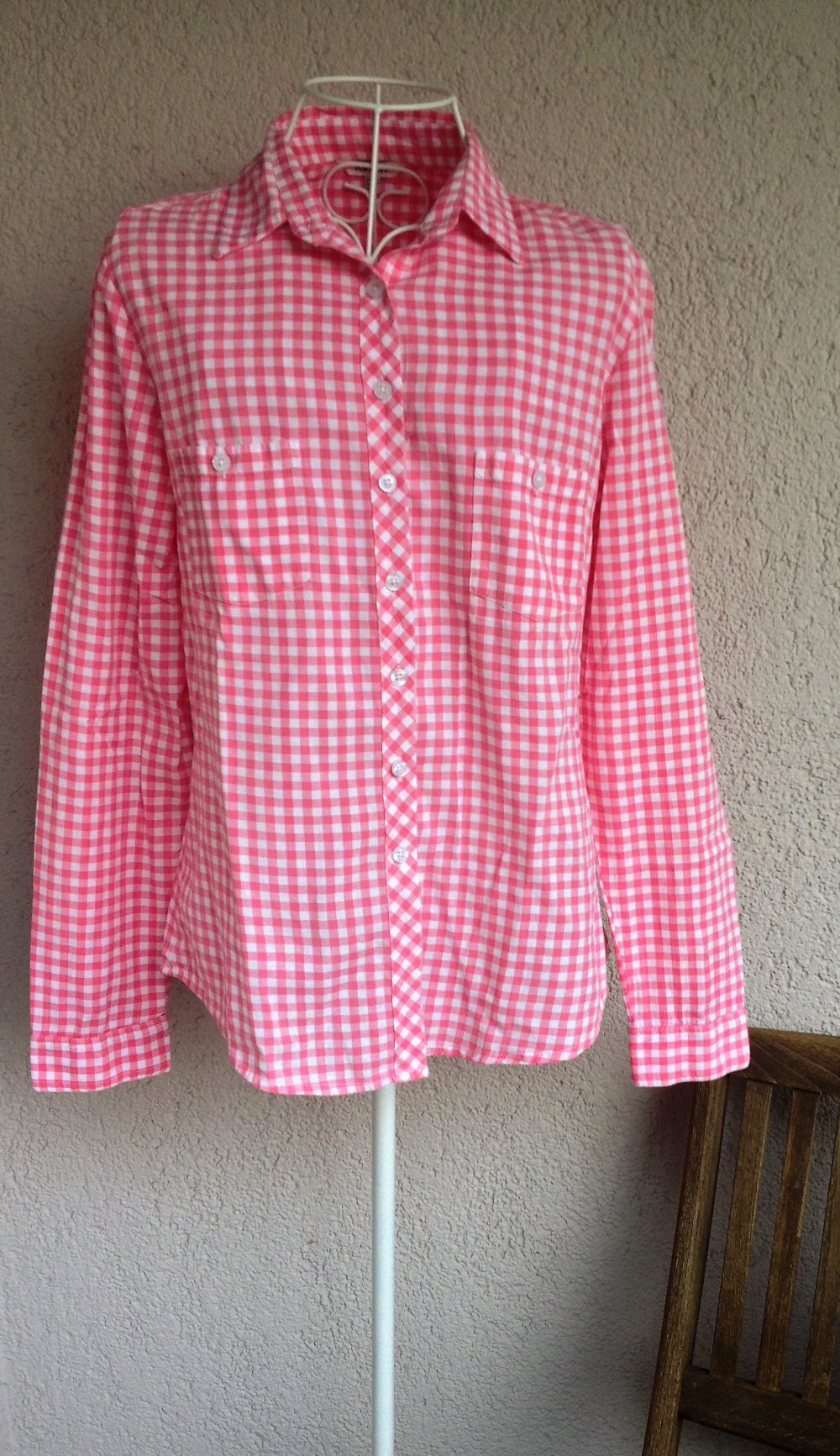 Süße Bluse mit langen Ärmeln und Karomuster von Koton
