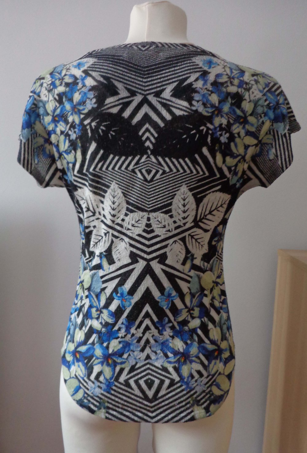 gemustertes Feinstrick-Shirt
