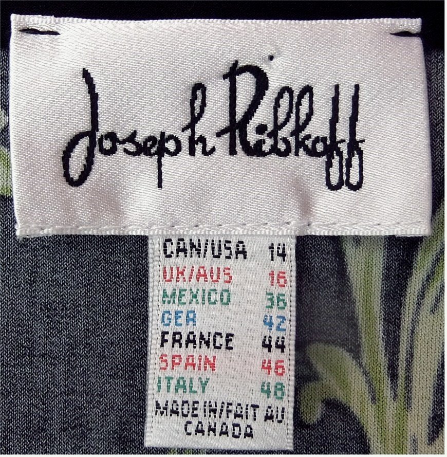 Kurzarm-Shirt von Joseph Ribkoff - Größe 42 - schwarz / buntes Muster