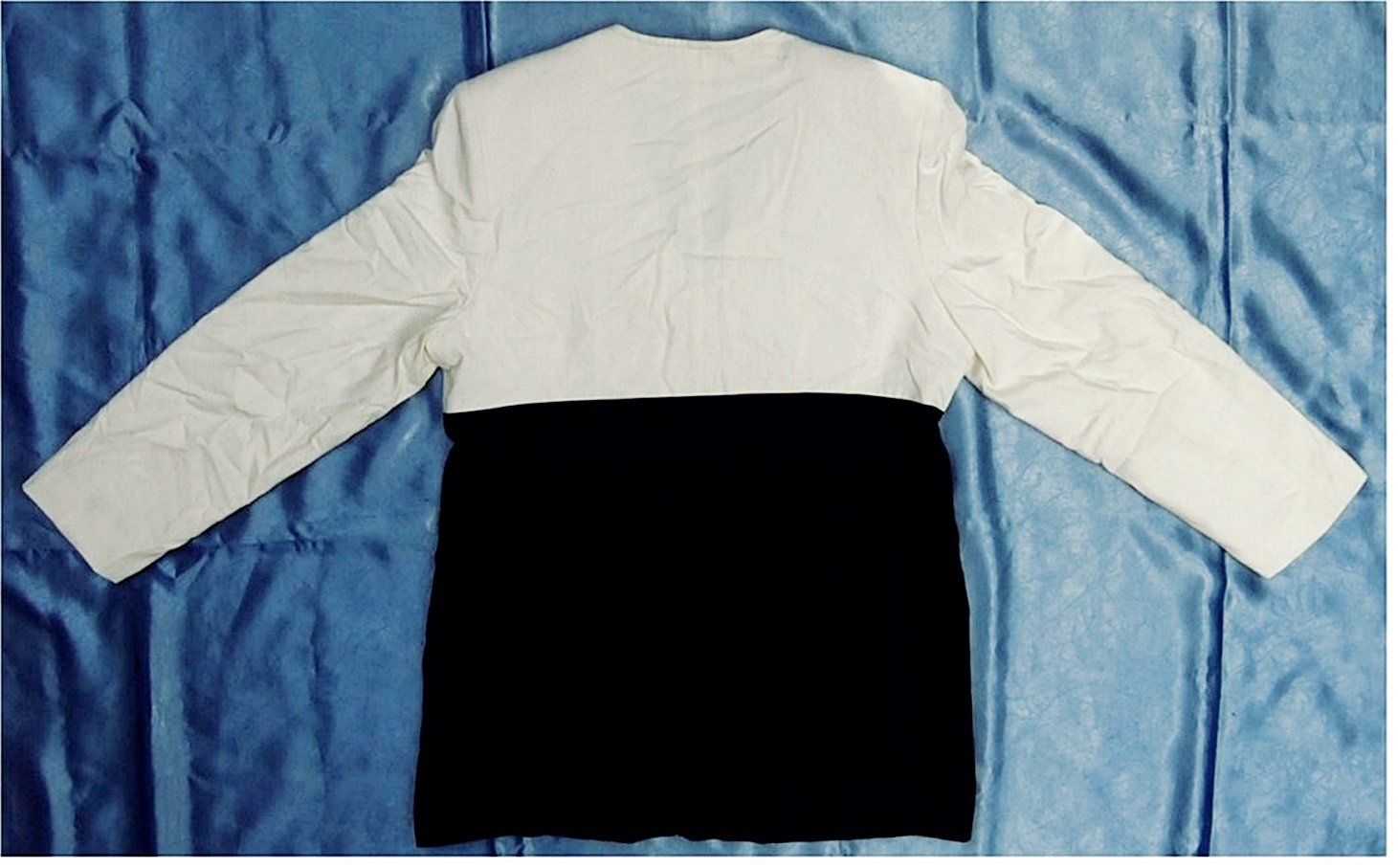 Cloumod Damen Jacke - Größe 40 - oben gelblichweiß , unten schwarz