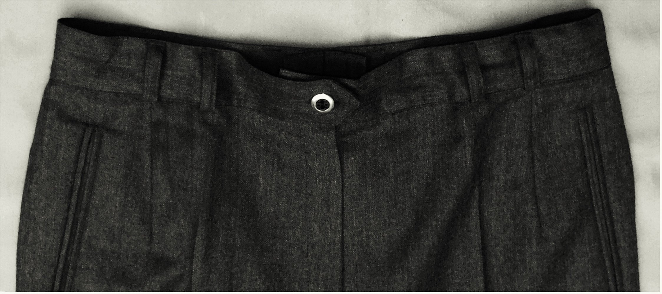 C&A - Steghose / Bundfalten-Hose - anthrazit / dunkelgrau - Größe 38