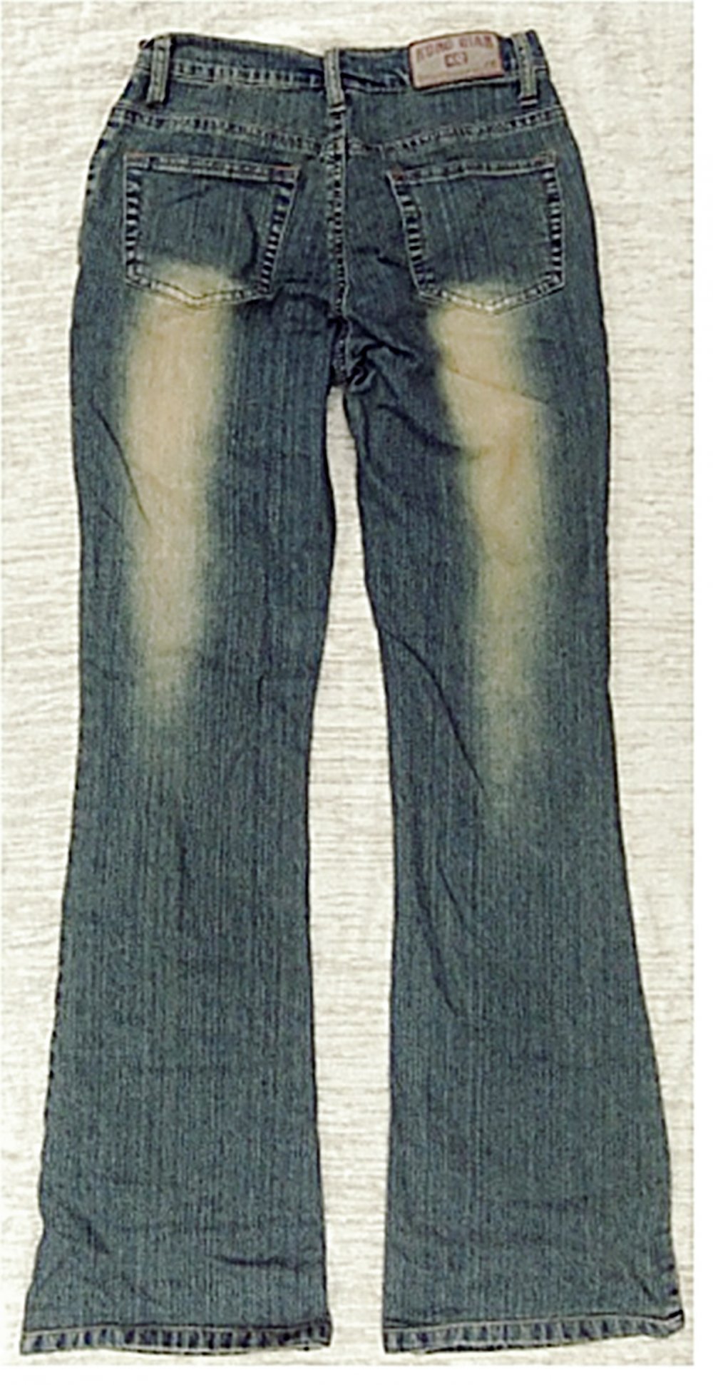 Jeans-Hose Kong Qian , mit Ösenlöchern und Stretchbund , blau , Größe S 