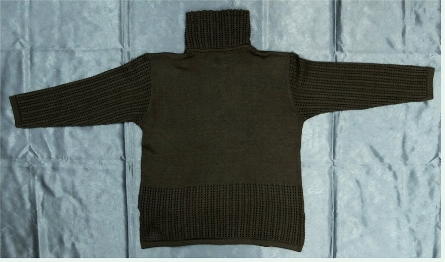 Rollkragen-Pullover von bella-mi , olivgrün - Größe L