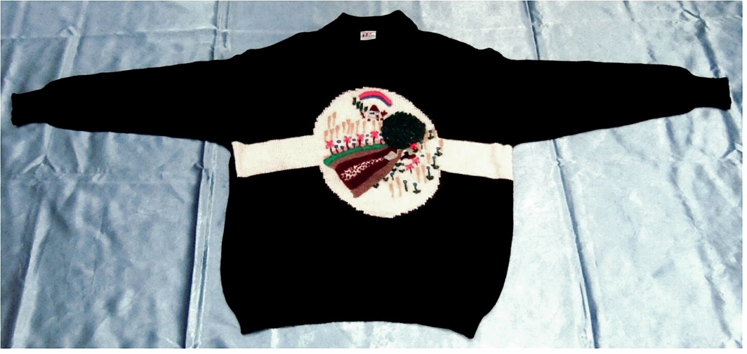 Pullover von Vision ( C&A) - schwarz mit Motiv - Größe 44/46 