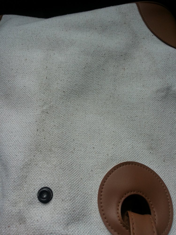 Große Tasche Shopper aus leinenartigem Stoff