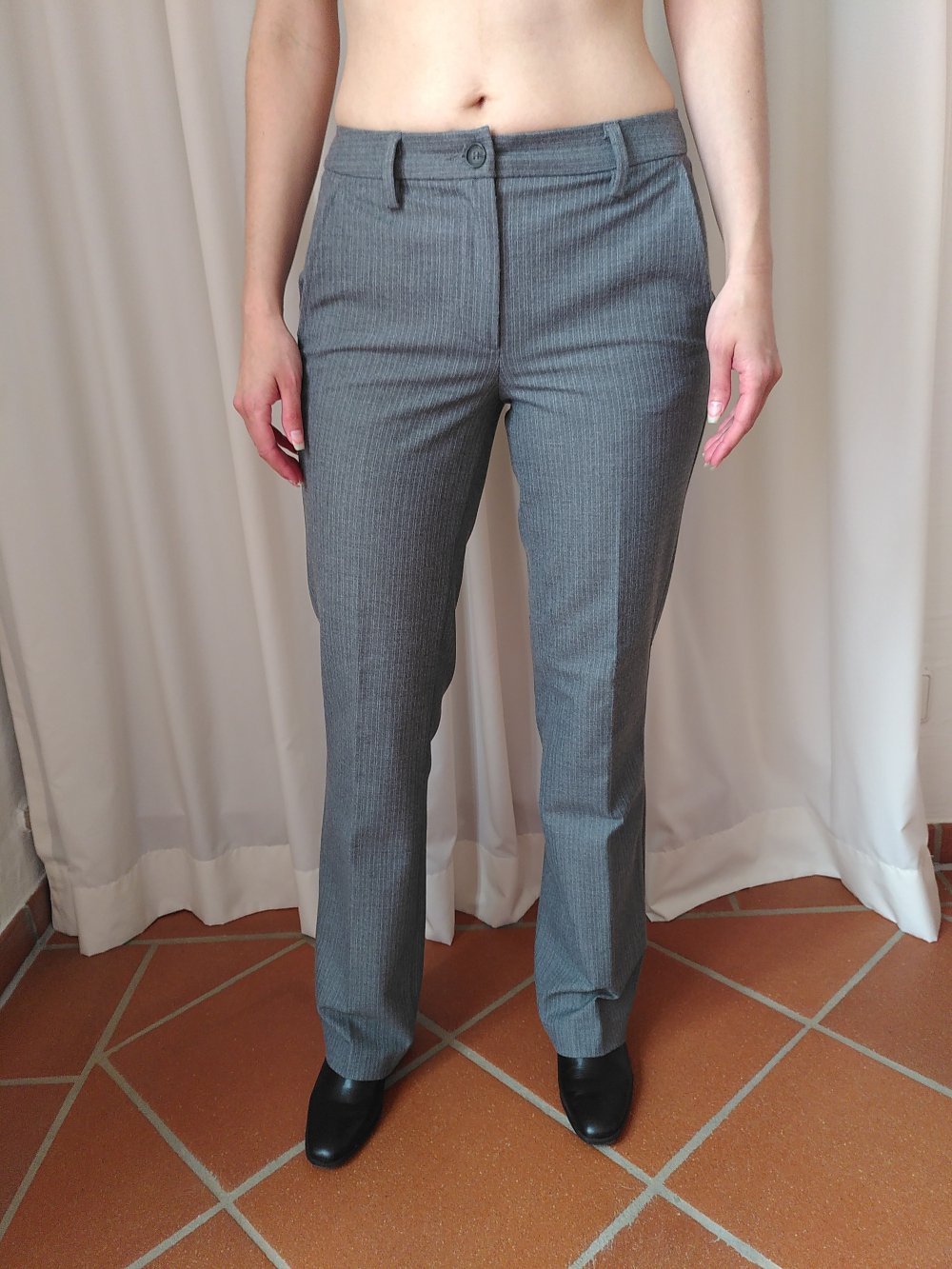 Chino Businesshose Stoffhose Streifen gestreift Bügelfalte