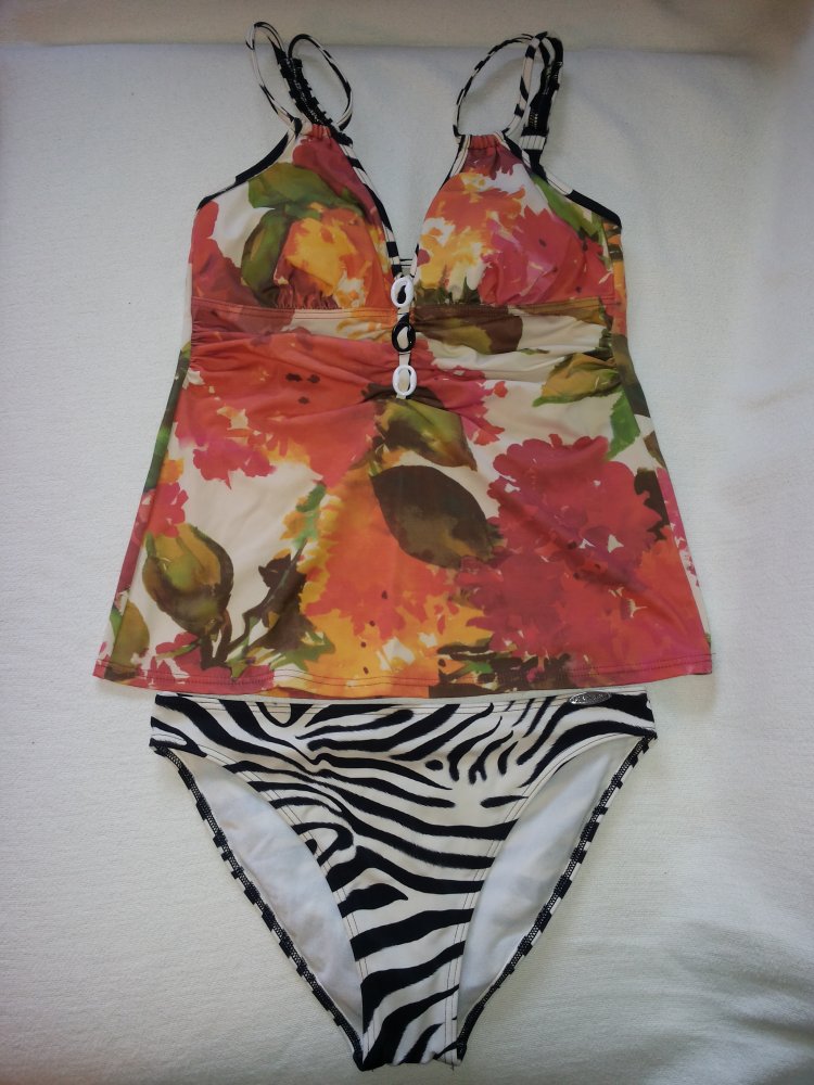 Tankini B-Cup von Sunflair Blumen Zebra