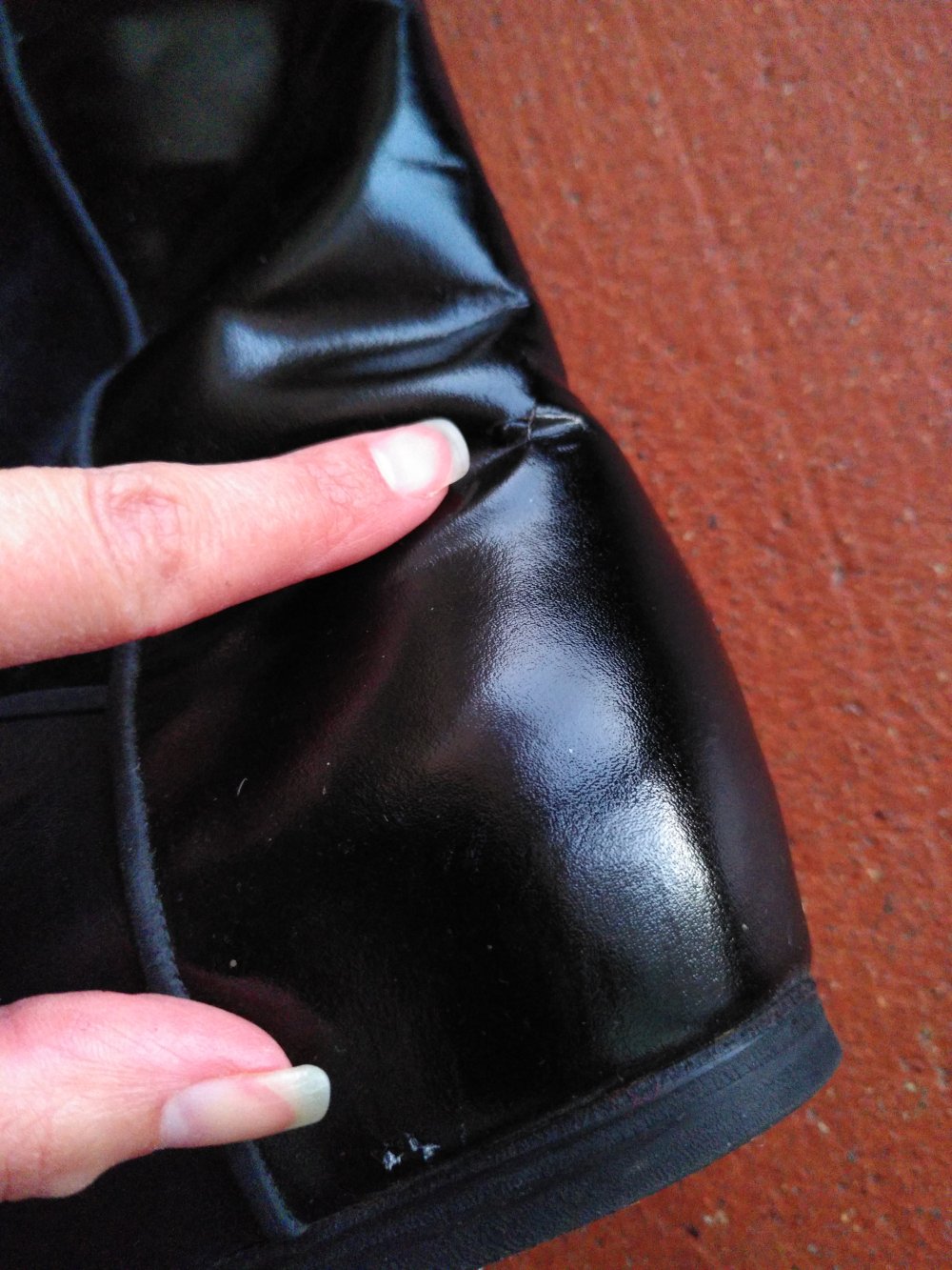 Flache Stiefel Echtleder mit Schleife *echt vintage*