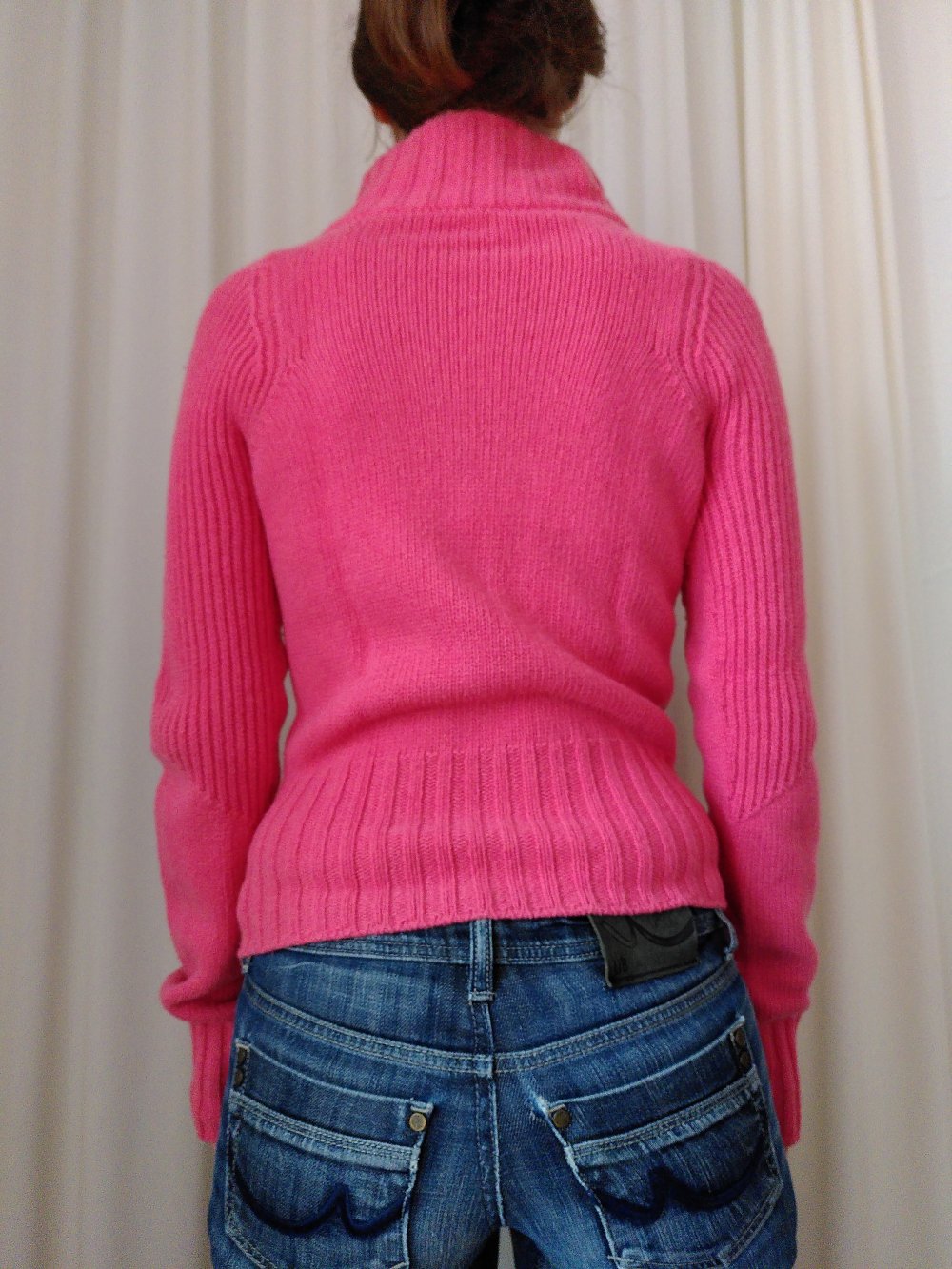 Strickjacke Zipper Wolle
