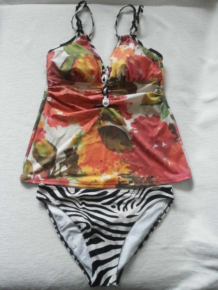 Tankini B-Cup von Sunflair Blumen Zebra