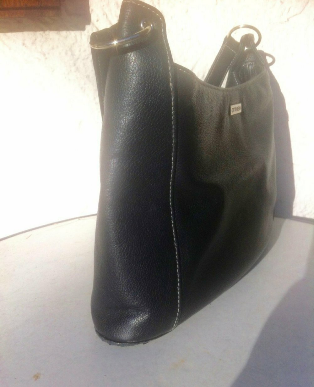  Otto Kern, schöne Schultertasche echt Leder, gepflegt!