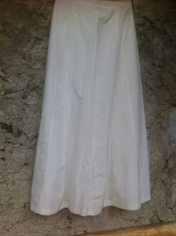 cremeweißer Satin Glockenrock -maxi, 38, #hochzeit