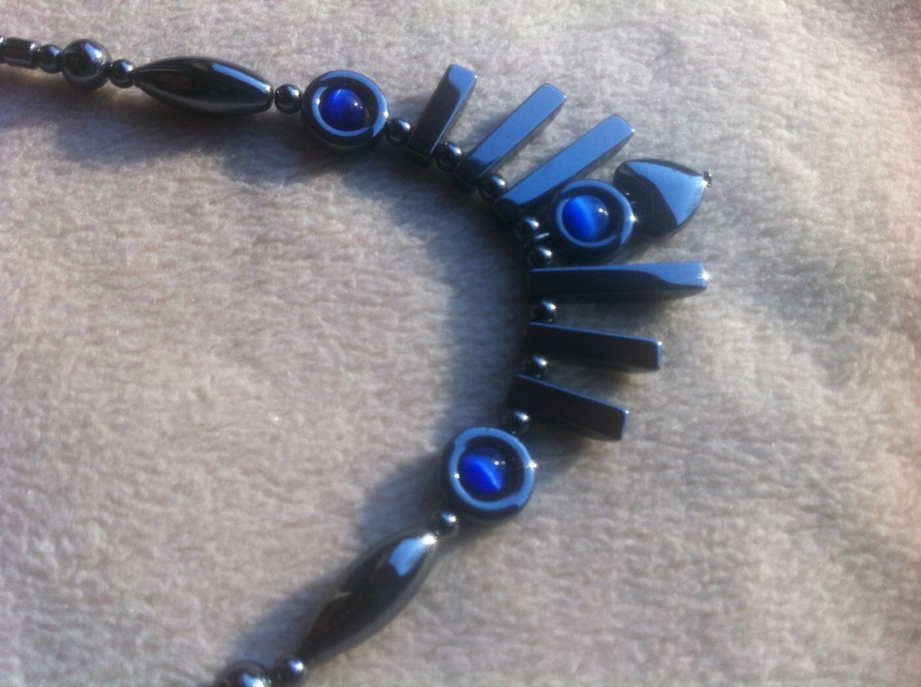 Hämatit-Collier, neu, #heilsteinkette, #versandfrei(Dtschld)