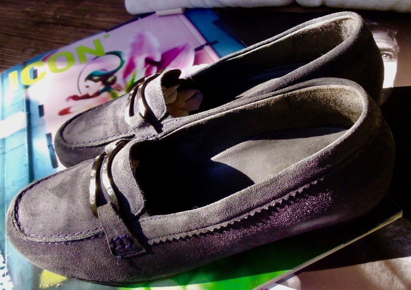 super #Velourleder#loafer, #Gr.4,5, topgepflegt