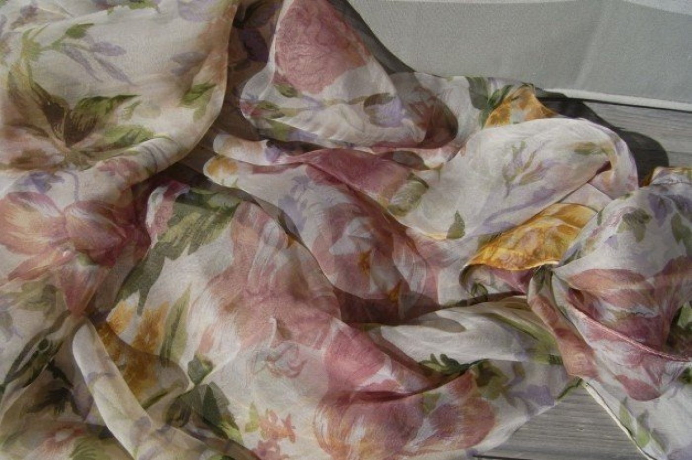 Chiffon-Tuch, SALE ! 110x110 wunderschön, neuwertig 