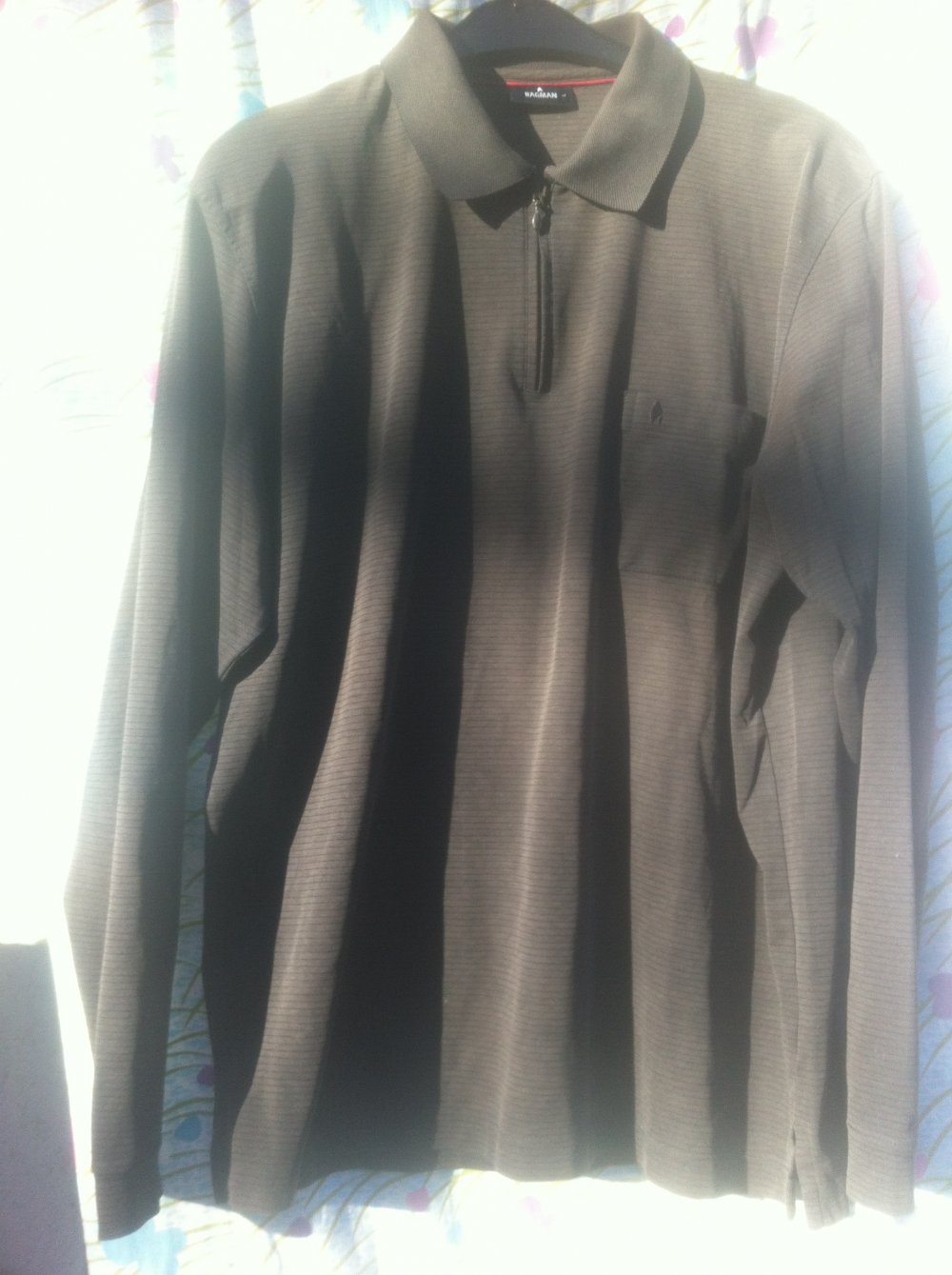 Ragman Zipper Polo, L, sehr guter Zustand, dunkelgrau