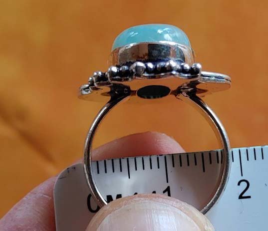 Rin 925, gestempelt mit Stein