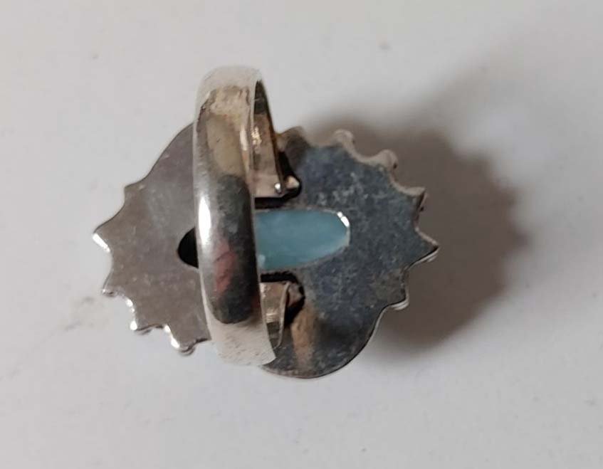 Rin 925, gestempelt mit Stein