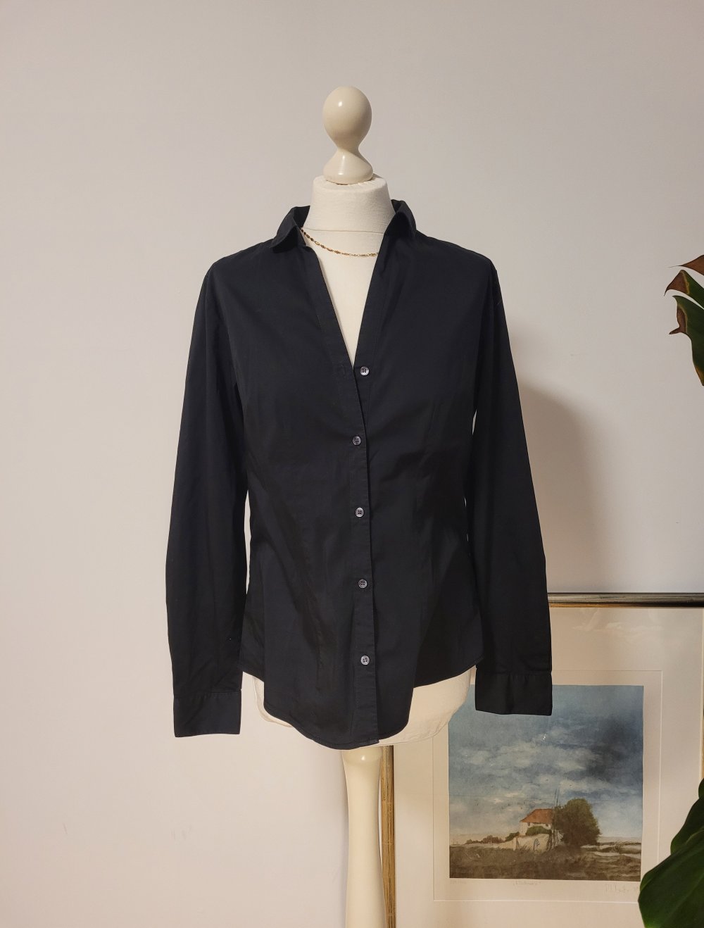 Schwarze Bluse Hemd