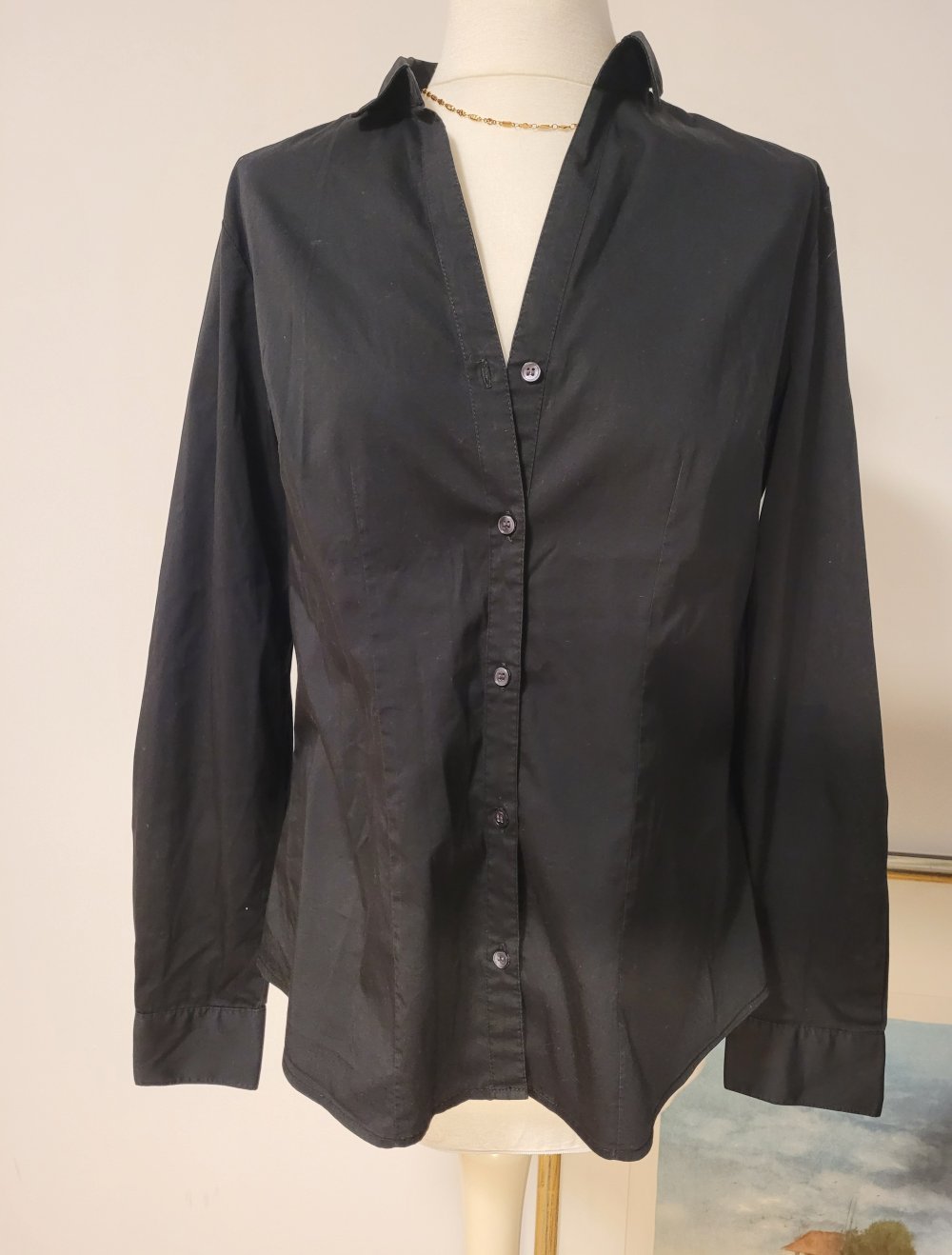 Schwarze Bluse Hemd
