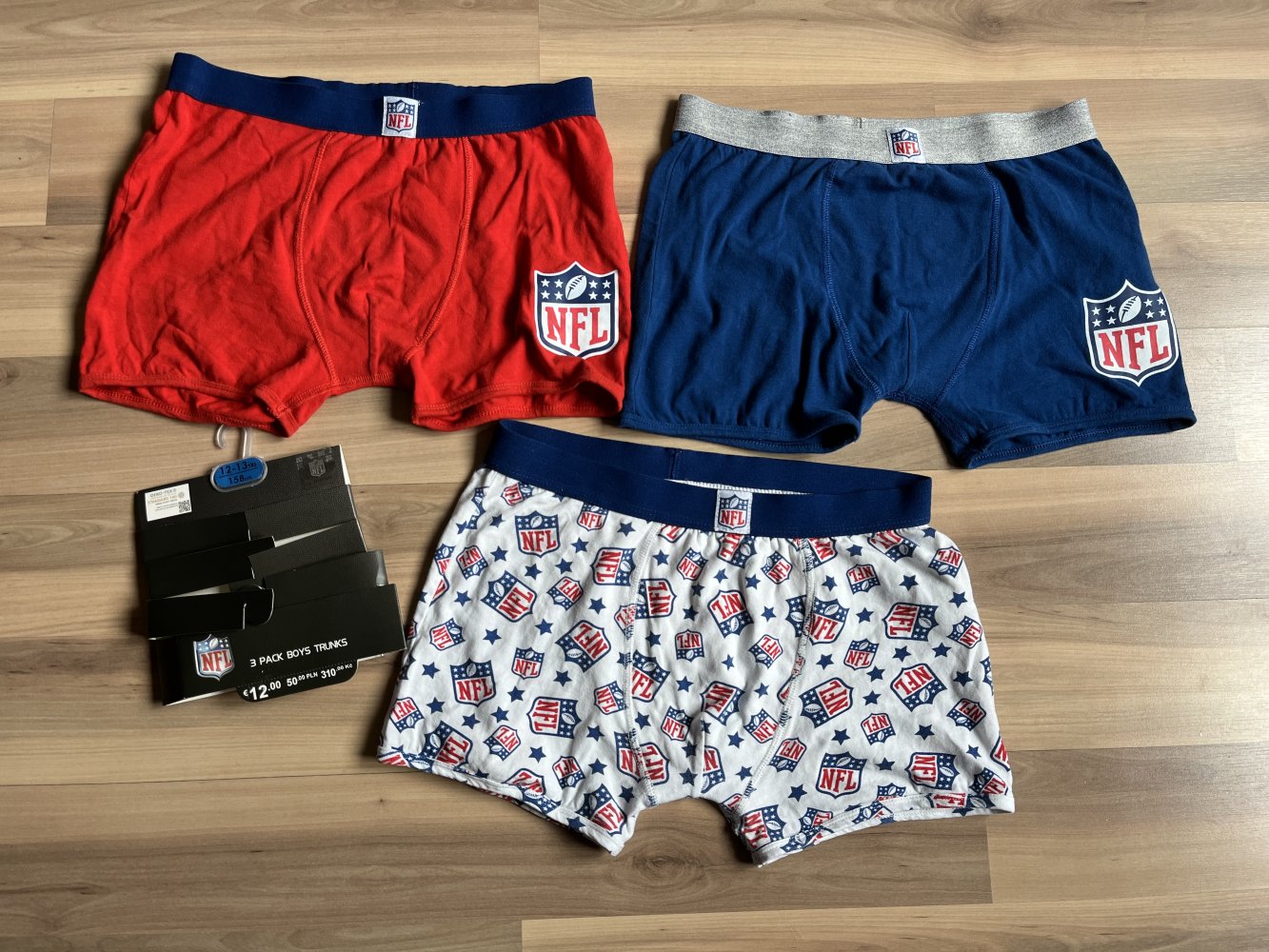 Dreierpack NFL Slipboxer 158 Unterhosen Football Trunks