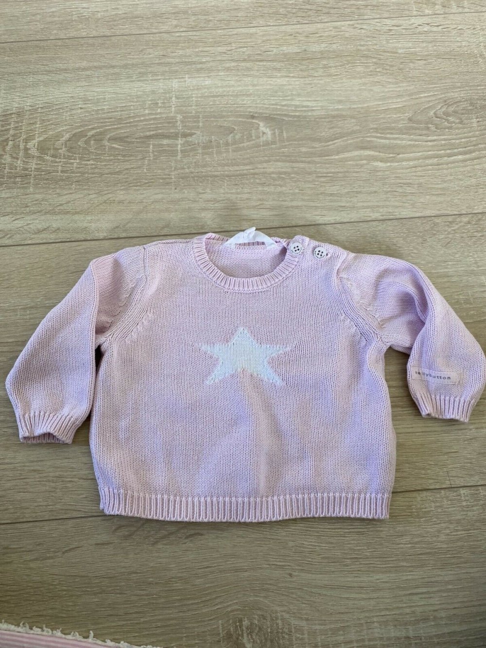 Bellybutton Pullover rosa mit Stern Gr. 62 Mädchen bio öko
