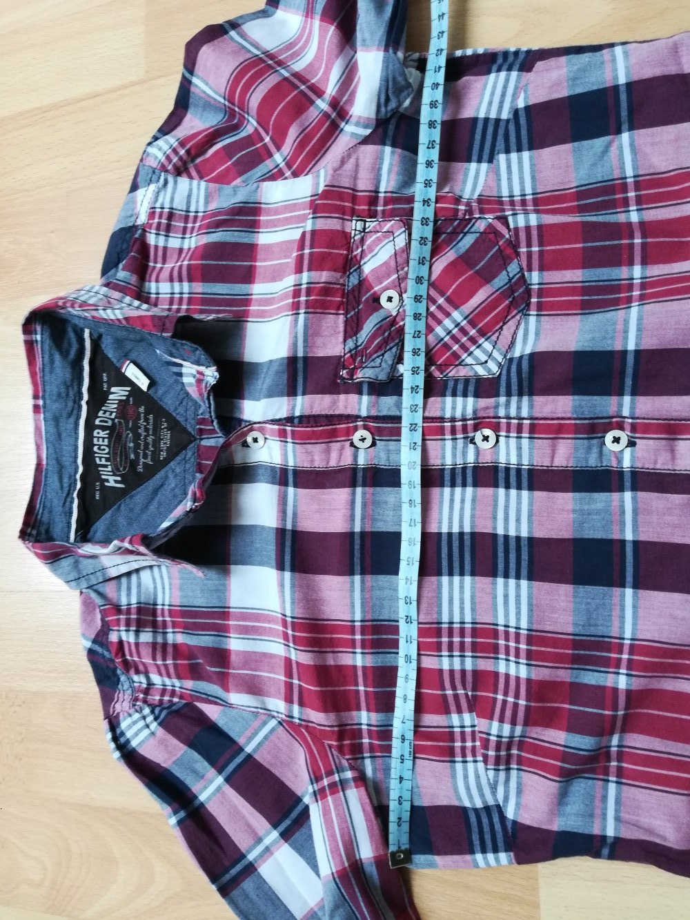 Tommy Hilfiger Karo Bluse Gr. 34 XS neuwertig