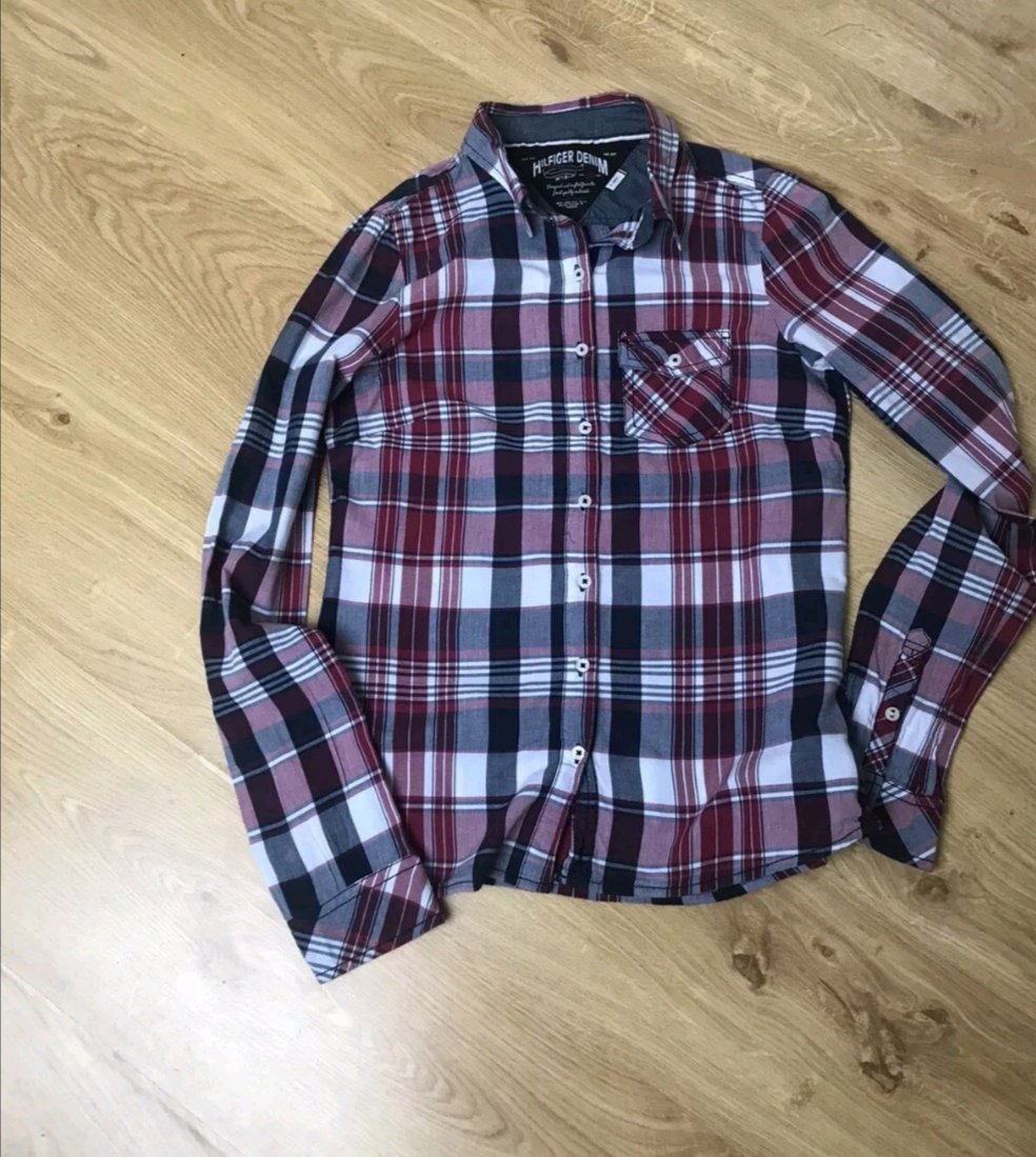 Tommy Hilfiger Karo Bluse Gr. 34 XS neuwertig