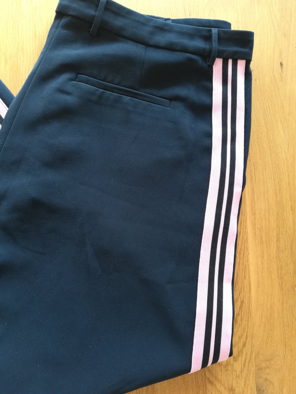 Samsoe Samsoe Hose Gr M Navy Blau Galonstreifen