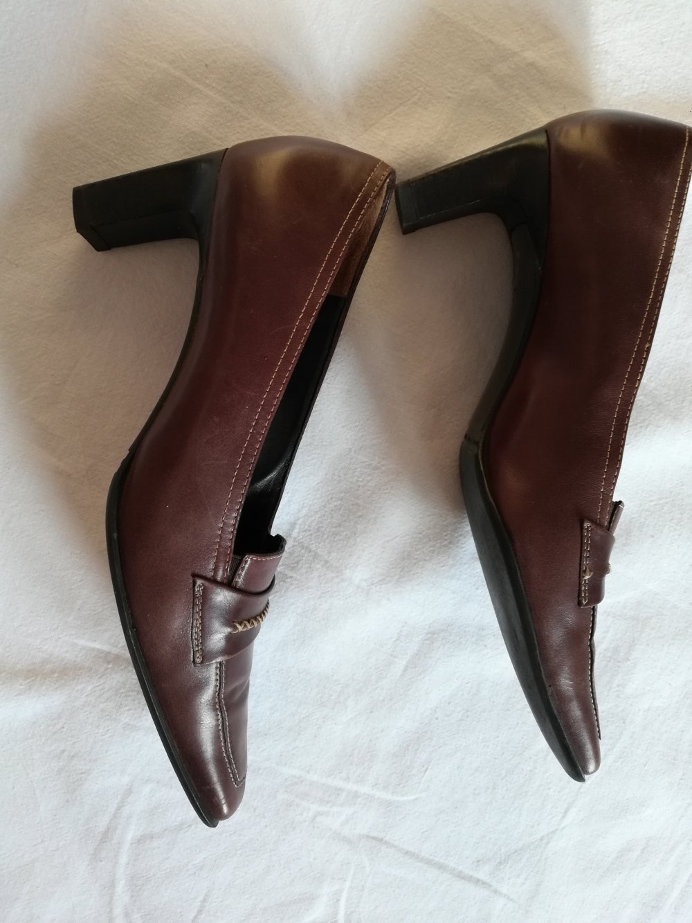 PAUL GREEN College Pumps Leder braun Gr. 37 Absatz 6cm klassisch chic