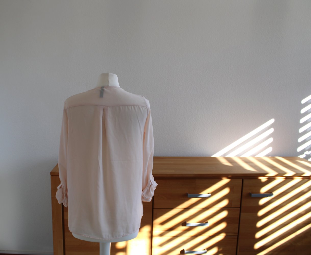 H&M hellrosa Chiffon Bluse schlicht & locker leicht Gr 34 XS oder 36 S