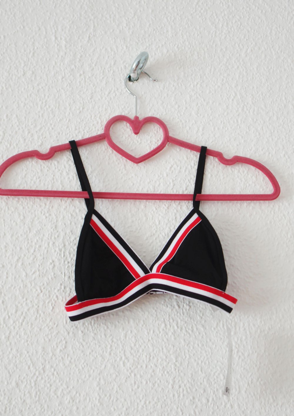Boohoo Track Bralet Crop Top Gr. S 34 36 Rave Streifen Technobarbie Festival y2k