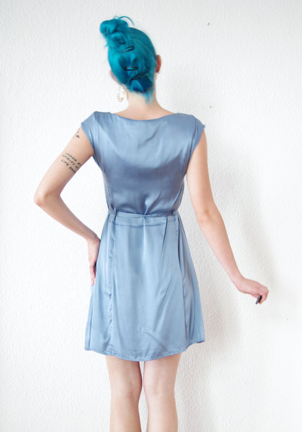 Elfenhaftes zartes Seidenkleid Gr. S 36 38 Datenight Prom Technoelfe silk