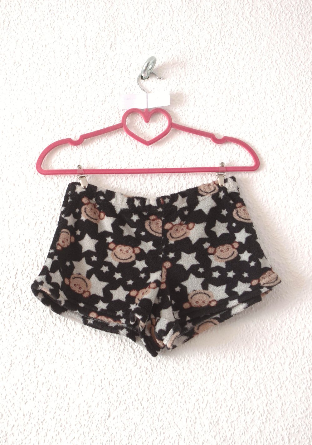 Plüschige retro highwaist Shorts Gr. M 38 36 Print cozy flauschig retro Hotpants