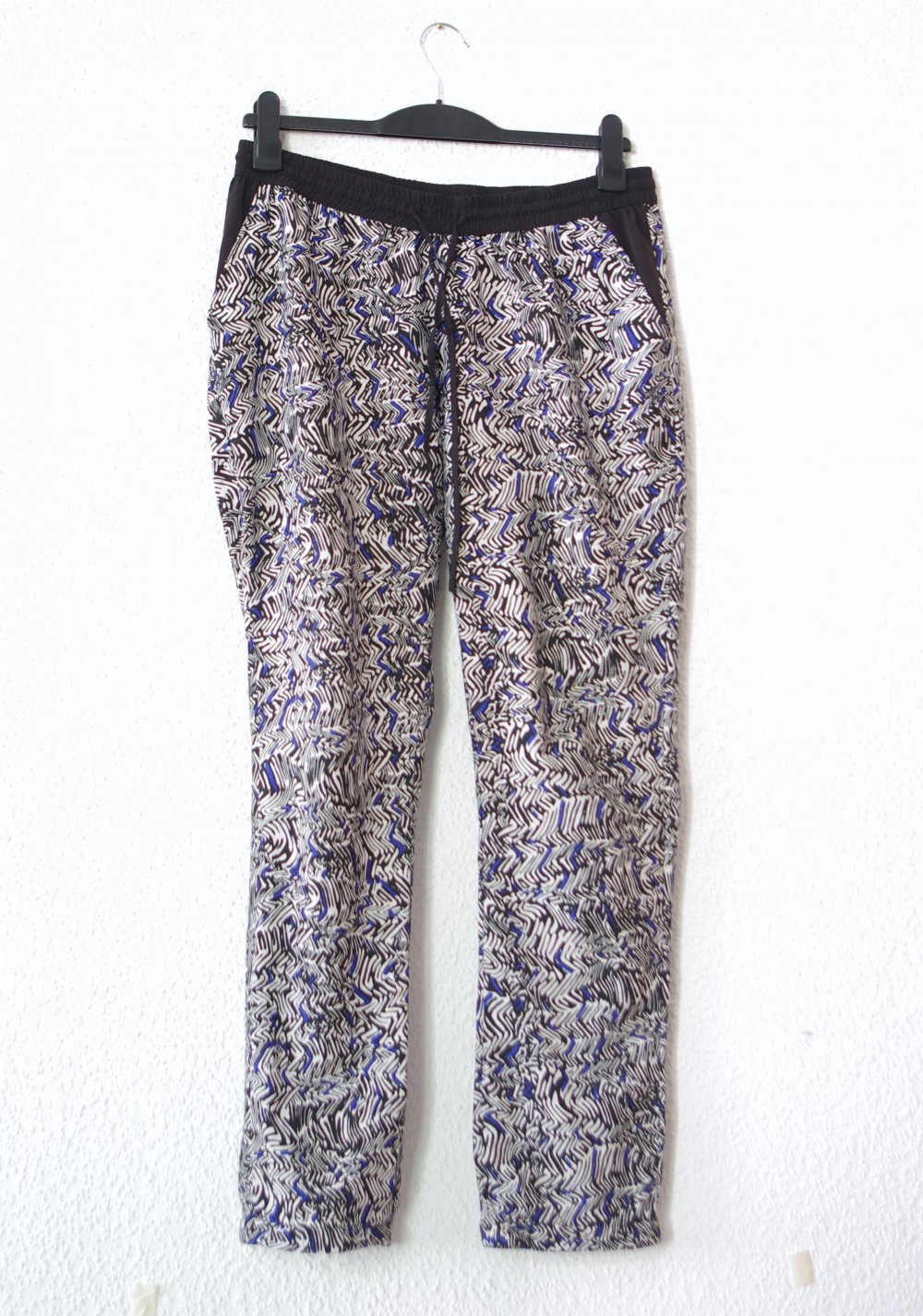 Lockere Chino Hose Gr. M 38 40 gemustert Festival cozy Techno Boho trippy psychedelic