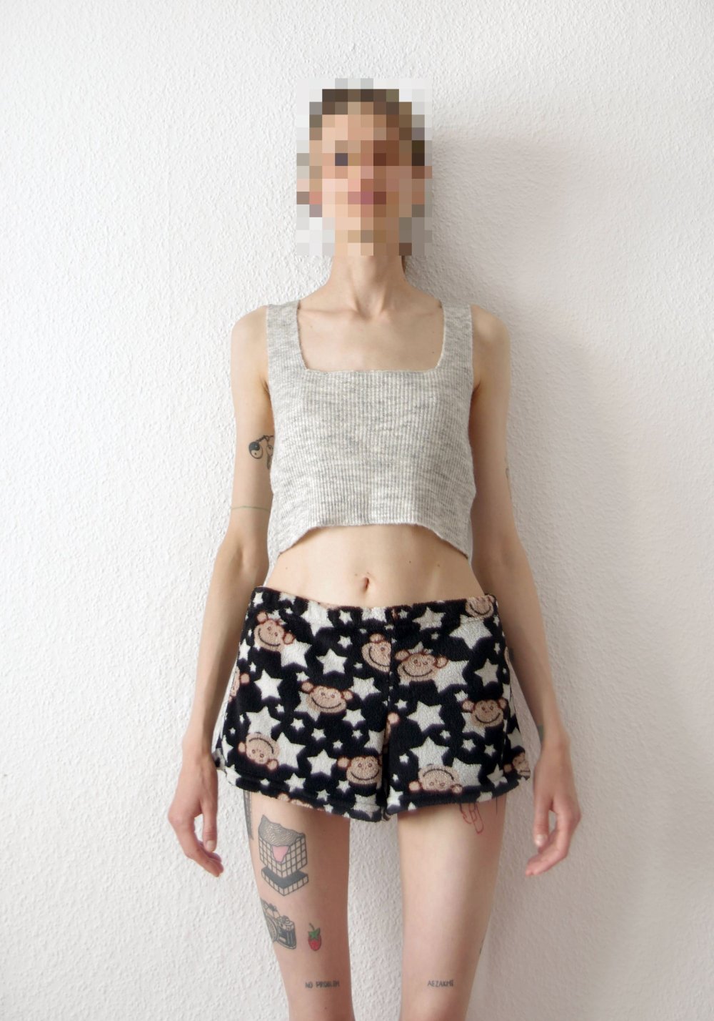 Plüschige retro highwaist Shorts Gr. M 38 36 Print cozy flauschig retro Hotpants