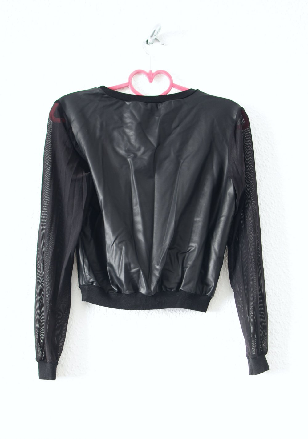 Shiny American Apparel Crop Pullover Gr. XS 34 36 S Mesh Technobarbie Festival Bomber