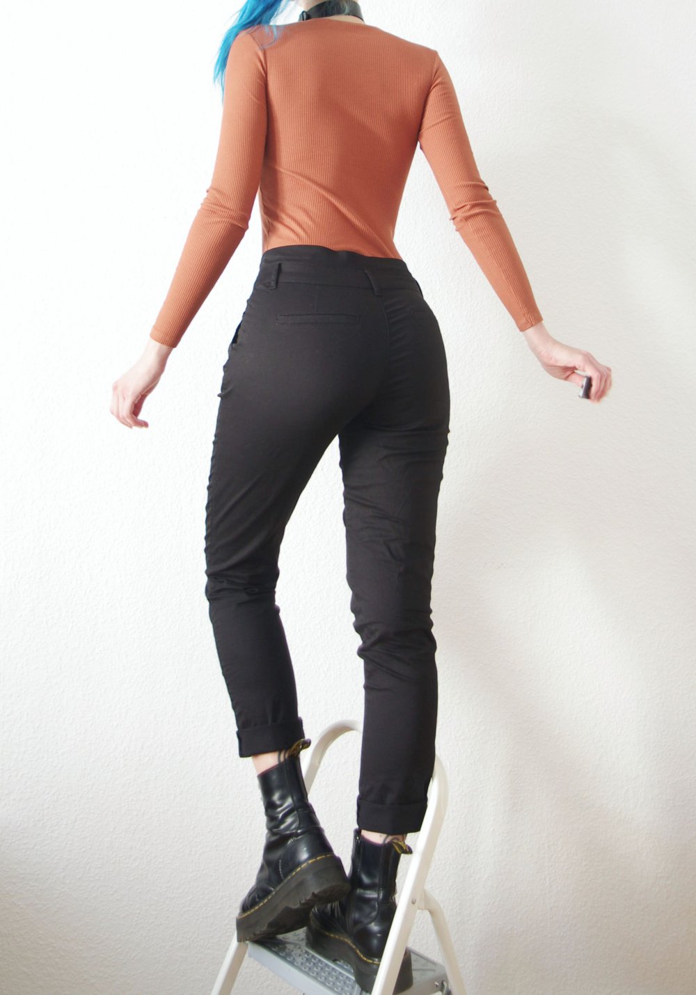 Schwarze VILA Chino Hose Gr. S 36 38 Bundfalte Business