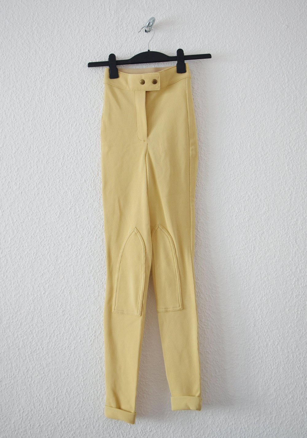 Pastellgelbe American Apparel Ridingpants Gr. XS S Technobarbie Rave Leggings y2k 90er