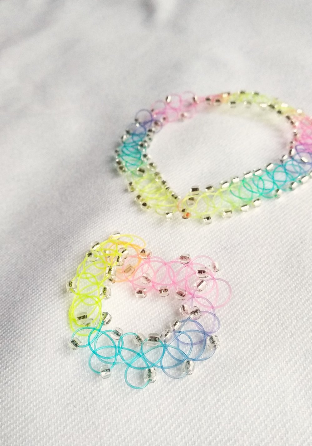 Nasty Gal Rainbow Tattoo Choker Set Hippie Festival Pride Dollskill Regenbogen Techno