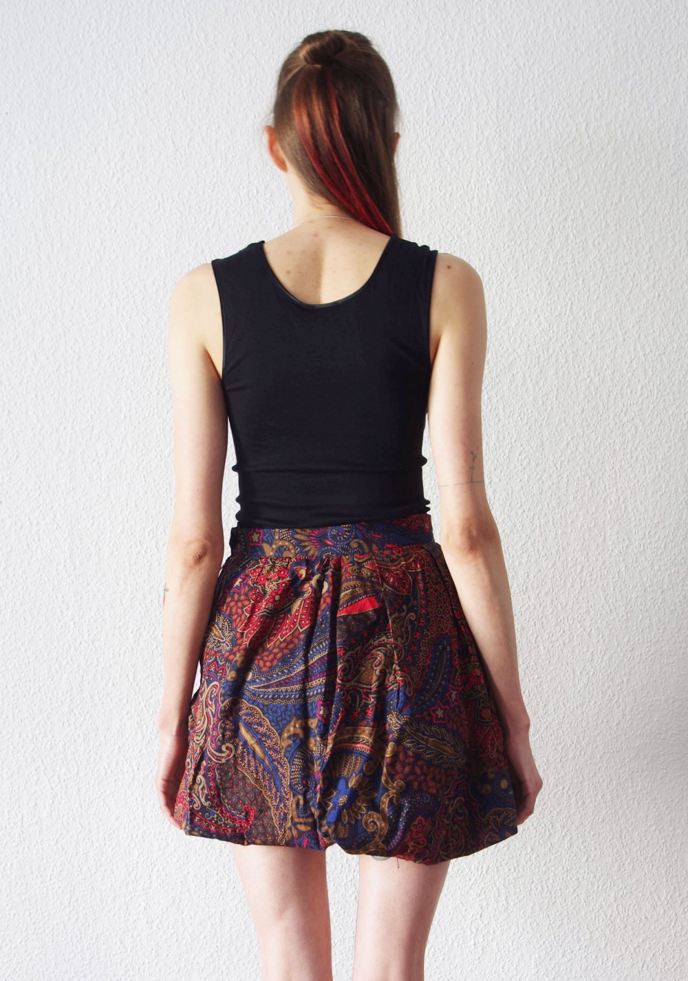 Kurzer highwaist Ballonrock Gr. S 36 vintage hippie Minirock Festival Mandala