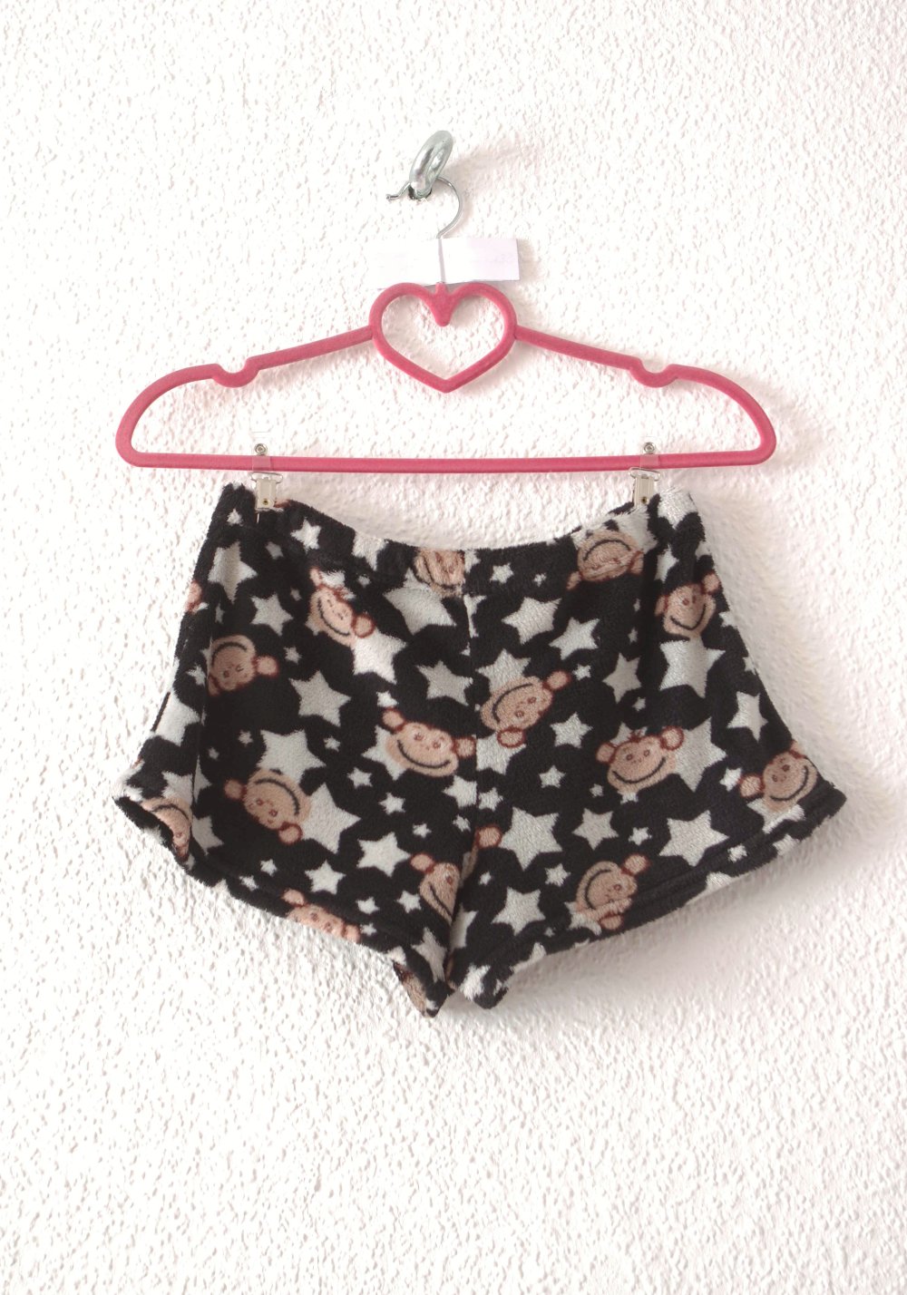 Plüschige retro highwaist Shorts Gr. M 38 36 Print cozy flauschig retro Hotpants